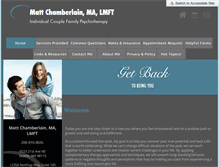 Tablet Screenshot of mchamberlaintherapy.com